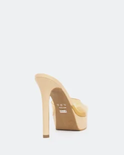 Platform|High Heels-L'INTERVALLE Nene, Tan Clear/Vinyl Ocre