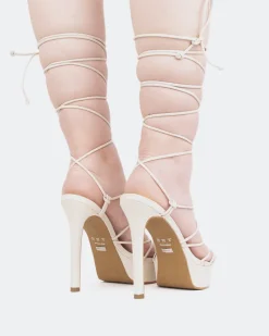 Platform|Strappy-L'INTERVALLE Nevis Off White Leather
