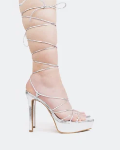 Platform|Strappy-L'INTERVALLE Nevis Silver Metal