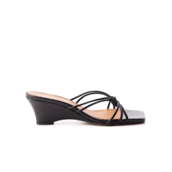 Wedges-L'INTERVALLE Nidia Black Leather