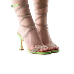 High Heels-L'INTERVALLE Nifida Green Neon Leather