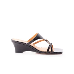 Wedges-L'INTERVALLE Niobe Black Leather