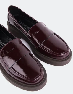 Loafers-L'INTERVALLE Novee Burgundy Patent