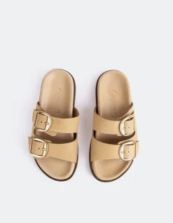 Flats-L'INTERVALLE Odalisque Camel Leather