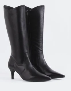 Tall Boots-L'INTERVALLE Odyssia Black Leather