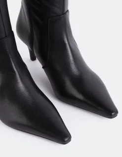 Tall Boots-L'INTERVALLE Odyssia Black Leather