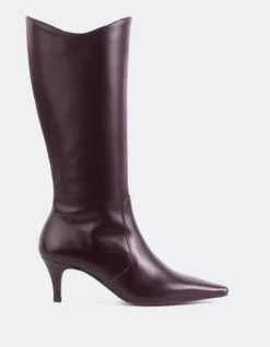 Tall Boots-L'INTERVALLE Odyssia Burgundy Leather