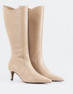 Tall Boots-L'INTERVALLE Odyssia Camel Leather