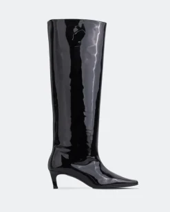 Tall Boots-L'INTERVALLE Omara Black Patent