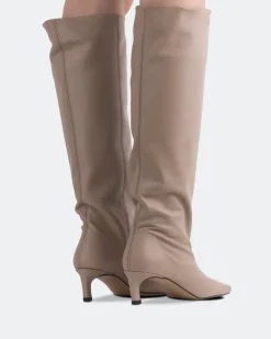 Tall Boots-L'INTERVALLE Omara Taupe Leather