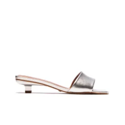 Mid Heels|Mules-L'INTERVALLE Omnia Silver Metallic