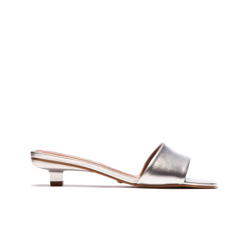Mid Heels|Mules-L'INTERVALLE Omnia Silver Metallic