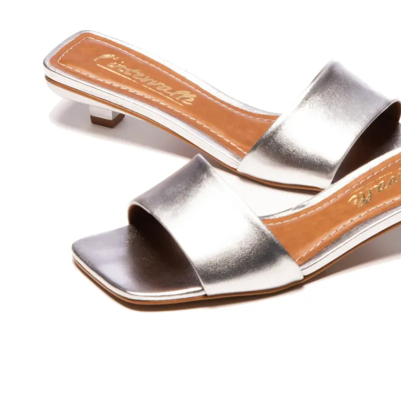 Mid Heels|Mules-L'INTERVALLE Omnia Silver Metallic