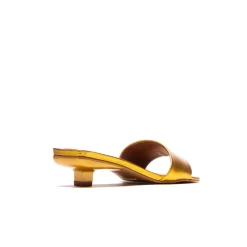 Mid Heels|Mules-L'INTERVALLE Omnia Yellow Metallic