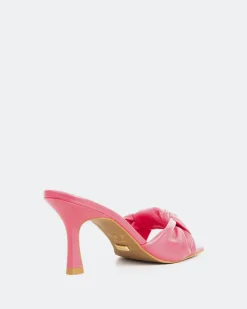 Mid Heels|Mules-L'INTERVALLE Opalia Fuschia Leather