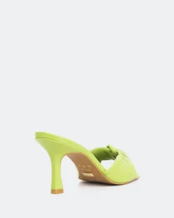 Mid Heels|Mules-L'INTERVALLE Opalia Green Leather