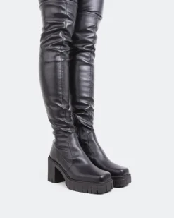 Over-the-knee|Stretch-L'INTERVALLE Orford Black Stretch