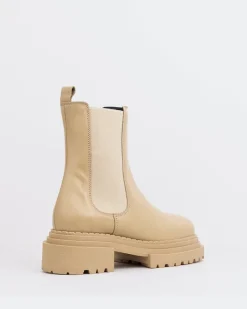 Chelsea|Ankle Boots-L'INTERVALLE Pacio Cream Leather