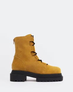 Lace-up|Ankle Boots-L'INTERVALLE Pantone Camel Suede