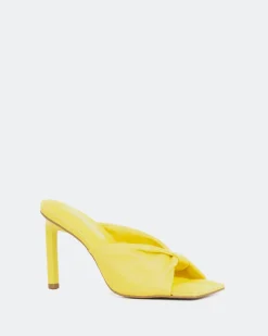 Mules-L'INTERVALLE Paqueta, Yellow Leather/Cuir Jaune