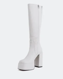 Platform|Tall Boots-L'INTERVALLE Parloir White Leather