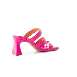 Mules-L'INTERVALLE Paseo Fuchsia Leather