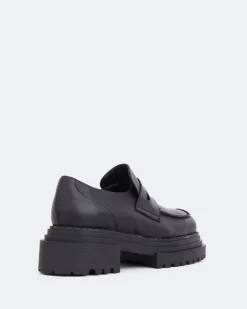 Loafers-L'INTERVALLE Patio Black Leather
