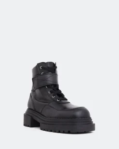 Ankle Boots-L'INTERVALLE Peline Black Leather