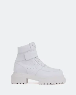 Ankle Boots-L'INTERVALLE Peline White Leather