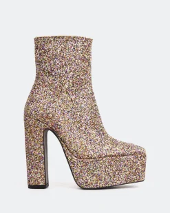 Platform|Ankle Boots-L'INTERVALLE Pepper Brown Glitter