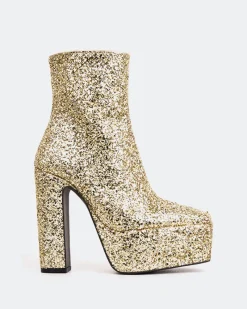 Platform|Ankle Boots-L'INTERVALLE Pepper Gold Glitter