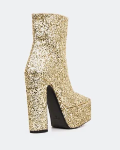 Platform|Ankle Boots-L'INTERVALLE Pepper Gold Glitter