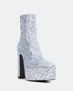 Platform|Ankle Boots-L'INTERVALLE Pepper Silver Glitter