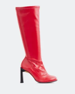 Stretch|Tall Boots-L'INTERVALLE Philina Red Stretch