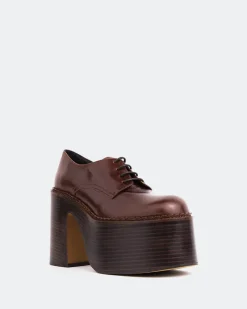Platforms|Lace-up-L'INTERVALLE Phineas Chestnut Leather