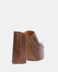 Platform-L'INTERVALLE Piccioli Chestnut Leather