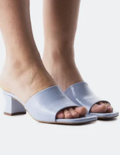 Mid Heels|Mules-L'INTERVALLE Pico Light Blue Naplack