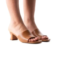 Mid Heels|Mules-L'INTERVALLE Pico Tan Leather