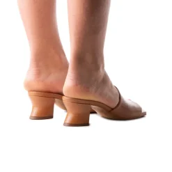 Mid Heels|Mules-L'INTERVALLE Pico Tan Leather