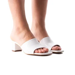 Mid Heels|Mules-L'INTERVALLE Pico White Naplack