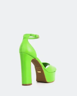 Platform-L'INTERVALLE Porfi Green Leather