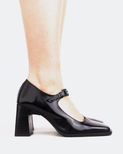 Mary-jane-L'INTERVALLE Posh Black Leather