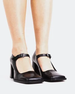 Mary-jane-L'INTERVALLE Posh Black Leather