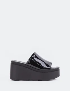 Wedges-L'INTERVALLE Positive Black Patent