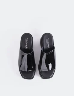 Wedges-L'INTERVALLE Positive Black Patent