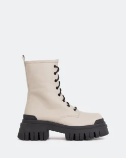 Lace-up|Ankle Boots-L'INTERVALLE Prairie Beige Leather