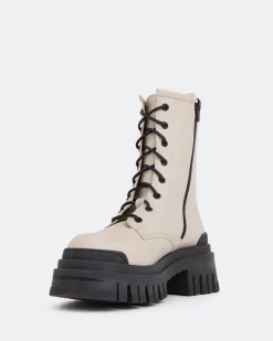 Lace-up|Ankle Boots-L'INTERVALLE Prairie Beige Leather