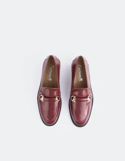 Loafers-L'INTERVALLE Prato Burgundy Leather