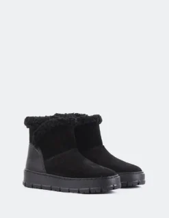Ankle Boots-L'INTERVALLE Primord Black Suede