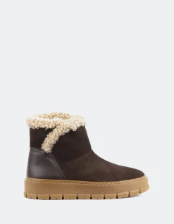 Ankle Boots-L'INTERVALLE Primord Brown Suede